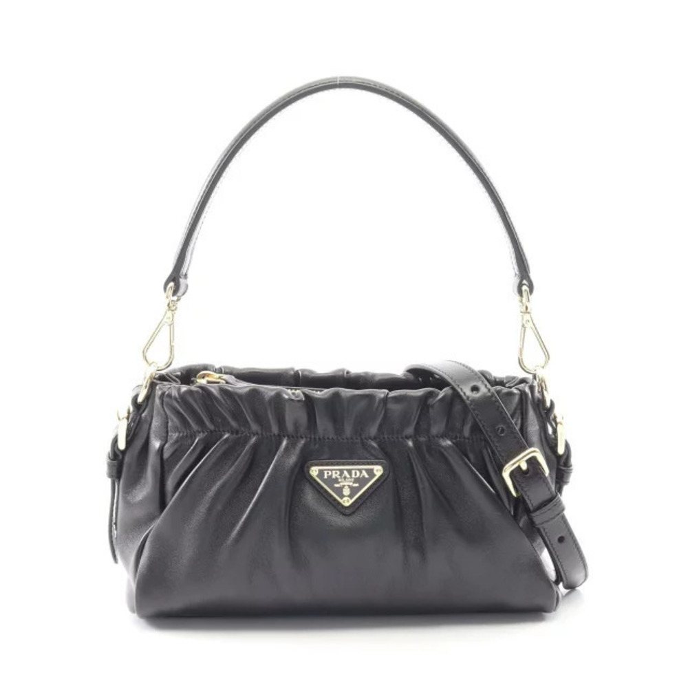 Prada Nappa Handbag Leather Black